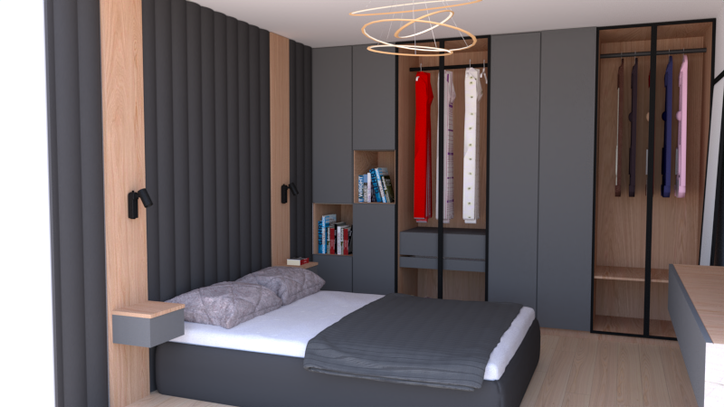 Проект „Графитен комфорт и дъб" — снимка 2